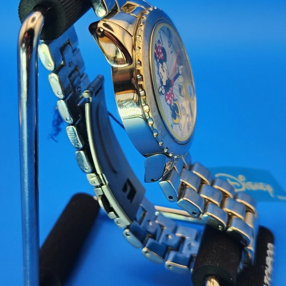 Vintage 1993 Disney‎ Minnie Mouse 36mm Women's Quartz Watch Extra Leather Straps
